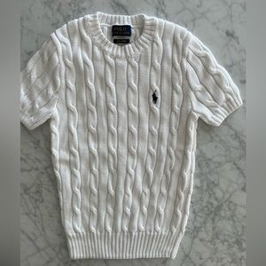 POLO cable knit sweater shirt